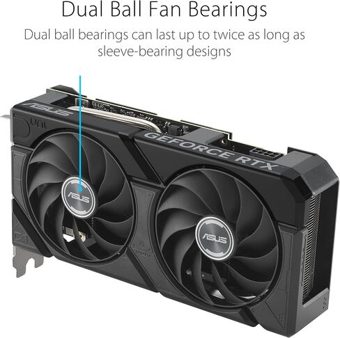 Asus Dual GeForce RTX™ 4060 Ti EVO OC Edition 16GB GDDR6 (PCIe 4.0, 16GB GDDR6, DLSS 3, HDMI 2.1a, DisplayPort 1.4a, 2.5-Slot Design, Axial-tech Fan Design, 0dB Technology, and More) (Renewed) in Saudi Arabia
