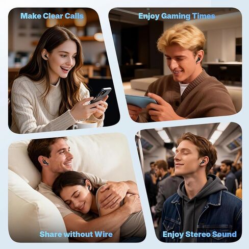 Wireless Earbuds, Bluetooth 5.3 Headphones Wireless Earbuds with 4 ENC Noise Cancelling Mic, 40+Hrs, HiFi Bass 3D-Stereo, USB C in-Ear Earphones, Ear Buds for iPhone, Android,Laptop in Kuwait
