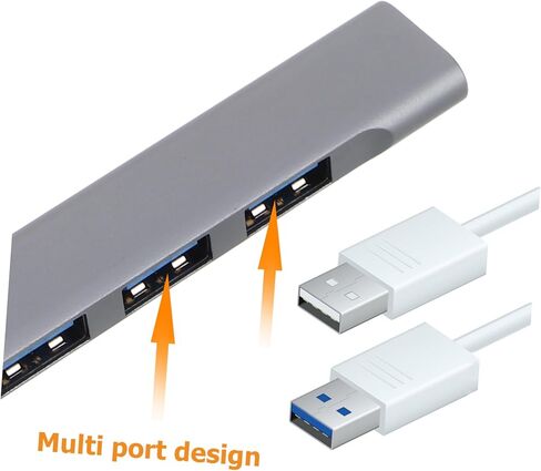 Uonlytech USB Hub Multi-Port Splitter for Laptop and Desktop High-Speed USB Expansion Hub for Multiple Devices for Car and Home Use in Kuwait