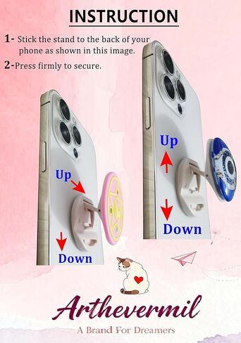 Cute Orange Heart Phone Grip - Large 3D Collapsible Crystal Phone Holder & Stand for Kindle, iPhone 17 16 15 14 13 Pro Max, iPad, Tablet | Phone Charms & Accessories Gift for Women in Kuwait