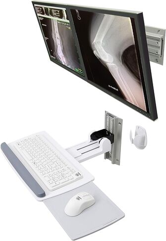 Ergotron - حامل شاشة مزدوج Neo-Flex، حامل حائط متوافق مع معايير VESA - لشاشتين يصل حجمهما إلى 24 بوصة، ووزن كل منهما 0 إلى 25 رطلًا in Kuwait