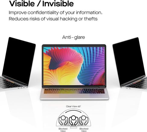 شاشة خصوصية لشاشة الكمبيوتر المحمول MP Moblie Pixels مقاس 14.1 بوصة لشاشة خصوصية 16:9 لشاشة الكمبيوتر المحمول/شاشة العرض - درع خصوصية شاشة الكمبيوتر المحمول وواقي مضاد للوهج in Kuwait