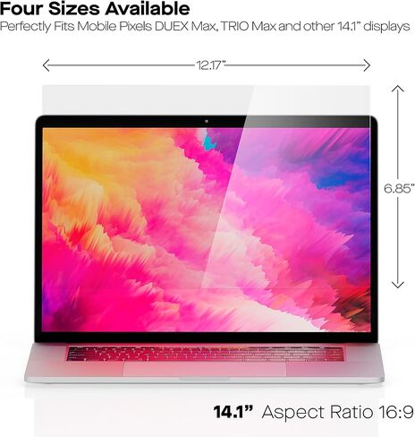 شاشة خصوصية لشاشة الكمبيوتر المحمول MP Moblie Pixels مقاس 14.1 بوصة لشاشة خصوصية 16:9 لشاشة الكمبيوتر المحمول/شاشة العرض - درع خصوصية شاشة الكمبيوتر المحمول وواقي مضاد للوهج in Kuwait