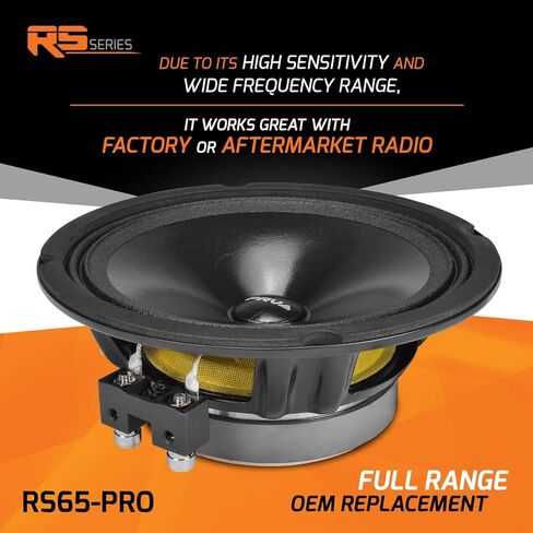 مكبرات صوت سيارة كاملة المدى 6.5 بوصة PRV AUDIO 200 واط لكل زوج 4 أوم RS65-PRO، مكبر صوت بديل ممتاز من OEM - رائع لنظام صوت ستيريو السيارة مع مكبر للصوت (زوج) in Kuwait