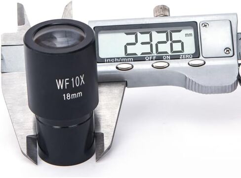 مجموعة ملحقات المجهر 1 قطعة WF10X مجهر زاوية واسعة عدسة تركيب حجم 23.2 مللي متر ميكروسكوب بيولوجي عدسة بصرية شرائح المجهر البصري in Kuwait