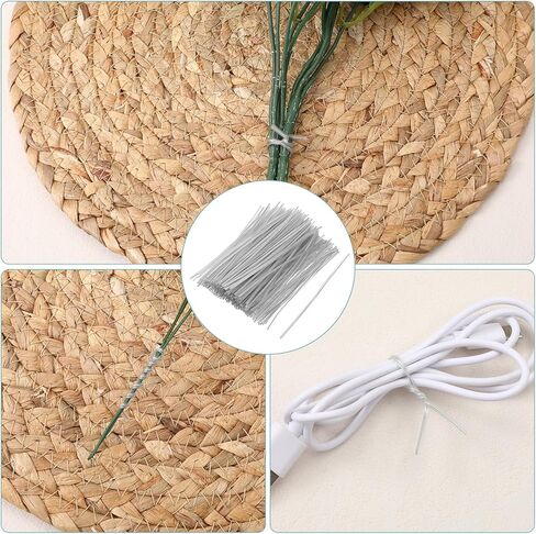 JJUNW 200 Pcs 4-inch Clear Twist Ties, Twist Cable Cord Wire Tie Reusable Fastening, Clear Twist-Ties for Plastic Coffee Bags Gift Wrapping Crafts Plants in Kuwait