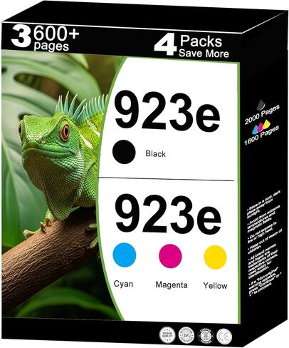 923e Ink Cartridges Combo Pack Replacement for HP 923 XL 923XL Work with OfficeJet 8120, 8122, 8124e, Pro 8135e, 8138e, 8139e, 8130e, 8132e Printer with V17.2.1 Chip（4-Pack, Cyan Magenta Yellow Black） in Kuwait
