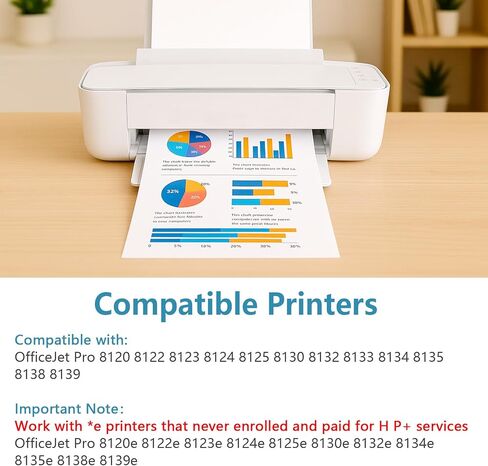 923e Ink Cartridges Combo Pack Replacement for HP 923 XL 923XL Work with OfficeJet 8120, 8122, 8124e, Pro 8135e, 8138e, 8139e, 8130e, 8132e Printer with V17.2.1 Chip（4-Pack, Cyan Magenta Yellow Black） in Kuwait