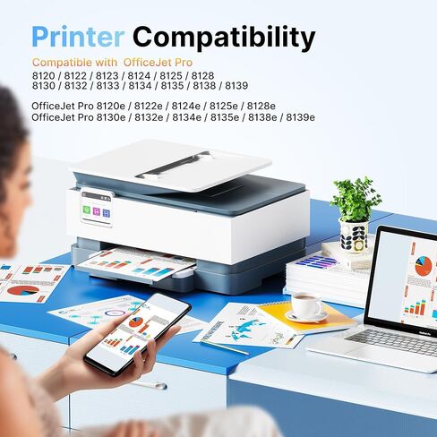 923e 923 Ink Cartridges for HP Printers with Chip Replacement for HP 923XL Ink Cartridges Combo Pack for HP923 OfficeJet Pro 8135e 8130e 8139e 8138e 8122e 8120 8124e 8125e 8130 8132e 8134e Printer in Kuwait