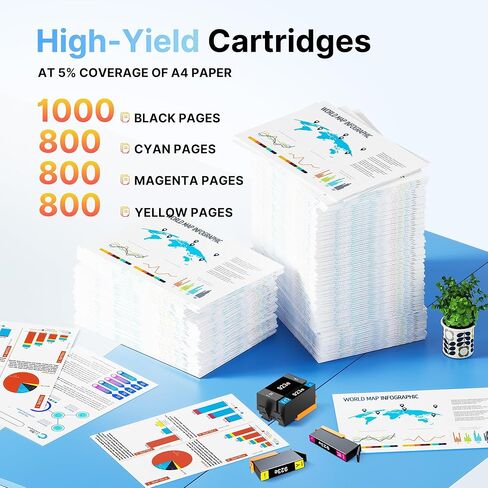 923e 923 Ink Cartridges for HP Printers with Chip Replacement for HP 923XL Ink Cartridges Combo Pack for HP923 OfficeJet Pro 8135e 8130e 8139e 8138e 8122e 8120 8124e 8125e 8130 8132e 8134e Printer in Kuwait