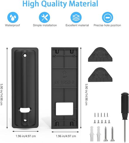Adjustable 0 to 45 Degree Left and Right Angle Mount Compatible with Tapo TP-Link Smart Video Doorbell D210/D225/D235/TD21 Camera (Black) in Kuwait