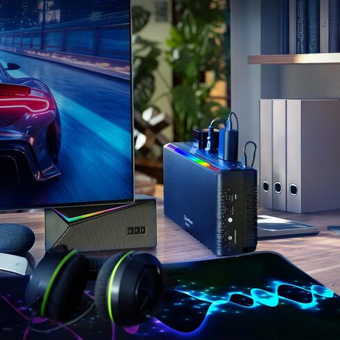 CyberPower GX950UC Gaming UPS بطارية احتياطية وواقي من زيادة التيار، 950 فولت أمبير/510 واط، إضاءة RGB، 8 منافذ، شحن USB-C وUSB-A، معتمد من UL in Kuwait