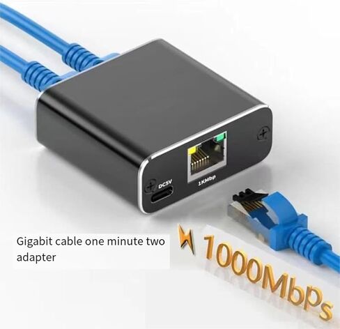 Rj45 الفاصل 1 إلى 2 جيجابت إيثرنت محول شبكة الإنترنت موسع كابل لطابعة الكمبيوتر المحمول لوحة المفاتيح والماوس in Kuwait