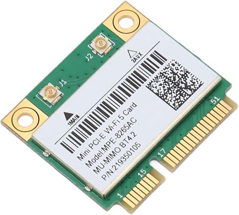 Generic Mini PCIE WiFi Card 8265AC 1200Mbps Dual Band 2.4GHz 5GHz Bluetooth 4.2 Network Adapter with Antenna for 10 8.1 8 7 Laptops in Kuwait