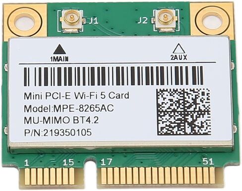 Generic Mini PCIE WiFi Card 8265AC 1200Mbps Dual Band 2.4GHz 5GHz Bluetooth 4.2 Network Adapter with Antenna for 10 8.1 8 7 Laptops in Kuwait