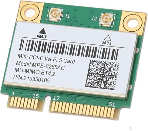 Generic Mini PCIE WiFi Card 8265AC 1200Mbps Dual Band 2.4GHz 5GHz Bluetooth 4.2 Network Adapter with Antenna for 10 8.1 8 7 Laptops in Kuwait