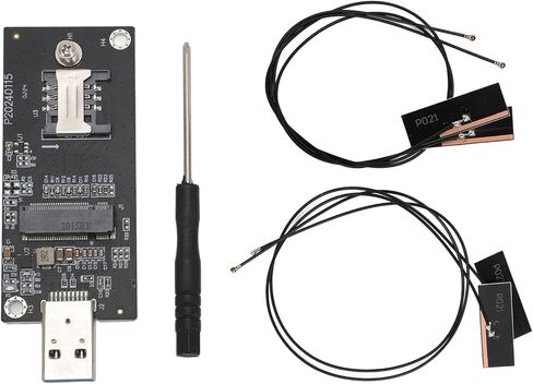 Generic Network Adapter Card, NGFF M.2 KeyB to USB3.0 4G 5G WWAN Module Adapter with SIM Slot, for Wince OS X (4 Antennae) in Kuwait