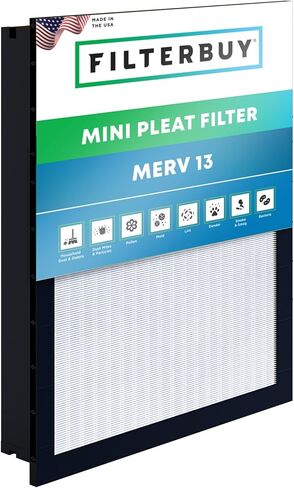 Filterbuy 16x20x4 Mini Pleat Air Filter MERV 13 HVAC Replacement with Header (1-Pack) in Kuwait