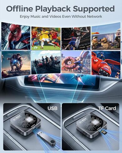 محول CarPlay لاسلكي 3 في 1 مطور لعام 2026، ومروحة تبريد محسّنة، ومشغل فيديو AI Magic Box لأجهزة Apple iPhone وAndroid، ومدمج Net-Flix YouTube Tiktok مع بطاقة WiFi USB TF بسرعة 5.8 جيجا هرتز لسيارة OEM CarPlay in Kuwait