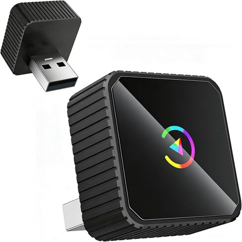 Wireless CarPlay Adapter, 2-in-1 Mini CarPlay & Android Auto Wireless Adapter, Plug & Play, Auto Connect, Car Accessories, Car Play Dongle Compatible with iPhone & Android in Kuwait