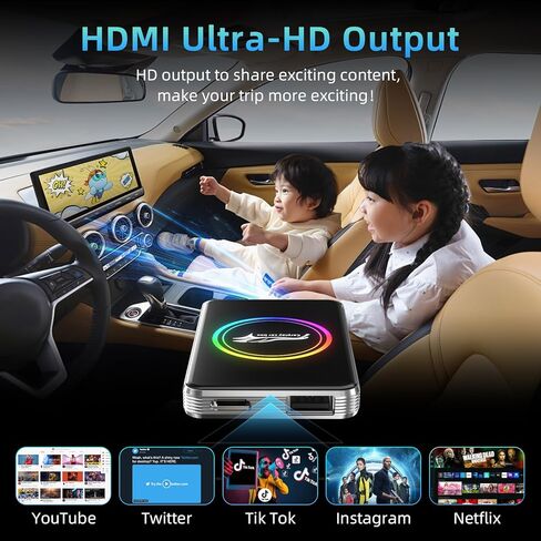 محول Autolinkr اللاسلكي CarPlay، صندوق Magic AI Box، 3 في 1 Apple CarPlay ومحول Android التلقائي - قم بتوصيل وتشغيل دونجل USB مع واي فاي مزدوج 6، بلوتوث، يناسب سيارات CarPlay السلكية OEM in Kuwait