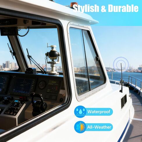 Marine Radio Antenna Rubber Duck Flexible Mast FM AM Radio Antenna with 9.84Ft Cable DIN Connector Universal Antennas for Car Pickup Truck Boat Camper RV Motorhome Tractor Yacht ATV UTV in Kuwait