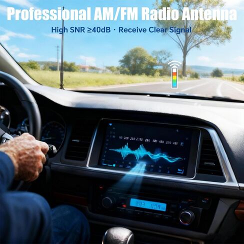 Marine Radio Antenna Rubber Duck Flexible Mast FM AM Radio Antenna with 9.84Ft Cable DIN Connector Universal Antennas for Car Pickup Truck Boat Camper RV Motorhome Tractor Yacht ATV UTV in Kuwait