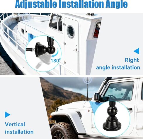Marine Radio Antenna Rubber Duck Flexible Mast FM AM Radio Antenna with 9.84Ft Cable DIN Connector Universal Antennas for Car Pickup Truck Boat Camper RV Motorhome Tractor Yacht ATV UTV in Kuwait