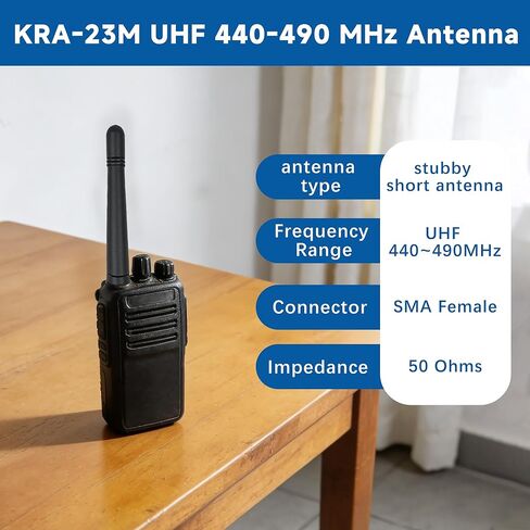 KRA-23M Antenna UHF 440-470 MHz Low-Profile Helical Antenna 2 Pack Compatible with Kenwood NX-5300 NX-300 NX-320 NX-340 TK-390 TK-3180 UV-5R TC-268 TC-368 (1) in Kuwait