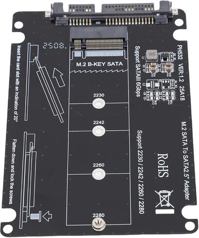 SSD 1 تيرابايت، محرك الحالة الداخلية، مفتاح M.2 NGFF B إلى محول ATA التسلسلي 2.5 بوصة، حاوية ATA التسلسلية M.2 إلى 2.5 بوصة، لـ 7 8 10، in Kuwait