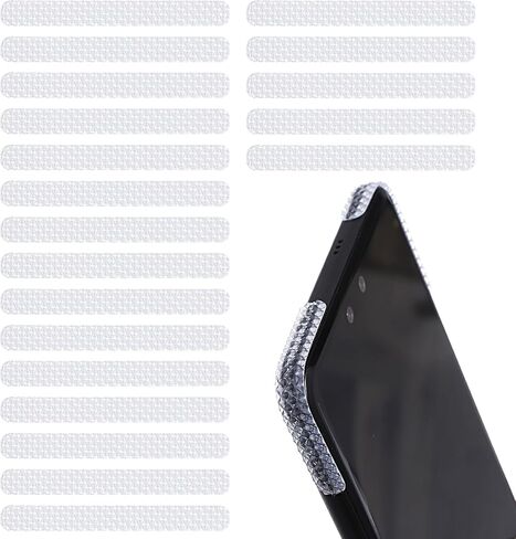20 PCS Cell Phone Grip Tape, Non Slip Grip Strips for Phone Case, Anti-Slip PhoneGrips, Cellphone Sticky Grips Tape Strips, Transparent Silicone in Kuwait
