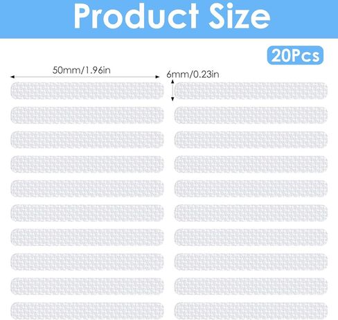 20 PCS Cell Phone Grip Tape, Non Slip Grip Strips for Phone Case, Anti-Slip PhoneGrips, Cellphone Sticky Grips Tape Strips, Transparent Silicone in Kuwait