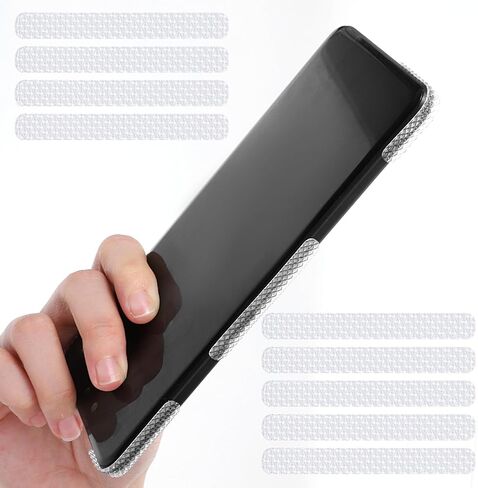 20 PCS Cell Phone Grip Tape, Non Slip Grip Strips for Phone Case, Anti-Slip PhoneGrips, Cellphone Sticky Grips Tape Strips, Transparent Silicone in Kuwait