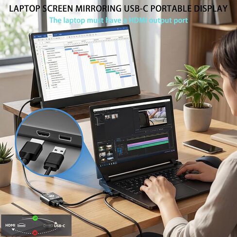 HDMI to USB C Adapter for Switch OLED/Switch 2, PS4/5, Xbox, TV Box HDMI Male(Source) to USB C Female(Display) Compatible with Viture/RayNeo/Xreal/Rokid AR Glasses/Portable Monitor 4K@60Hz in Kuwait