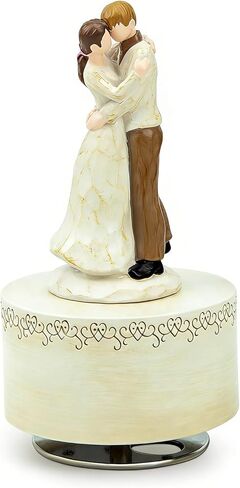 Couple Music Box Figurine, Sculpted Hand-Painted Musical Figure Gifts, Love Music Box Embracing Statue Musical Box for Wife Lovers Birthday, Anniversary, Valentine's Day, Melody Falling in Love in Saudi Arabia