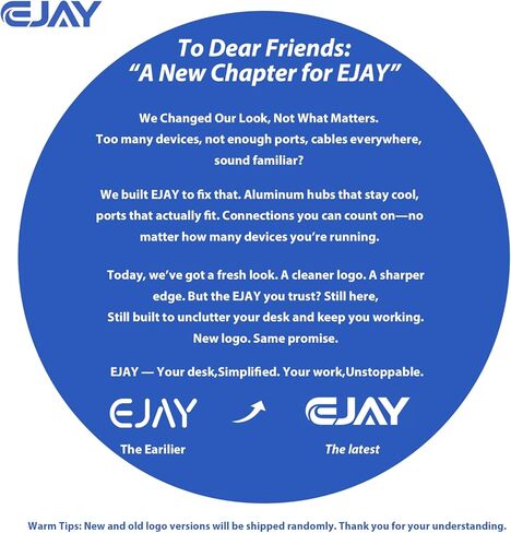 موزع EJAY 7 منافذ USB 3.0 مع 4 USB-A و3 USB-C، مقسم USB من الألومنيوم لأجهزة الكمبيوتر المحمول/سطح المكتب/PS5، محول USB C إلى USB Hub متعدد المنافذ، محور USB 5 جيجابت في الثانية لمحركات الأقراص المحمولة، iMac، XPS، فضي in Kuwait