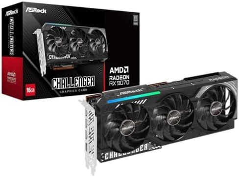 ASRock Radeon RX 9070 Challenger 16GB & Challenger 360 Digital AIO Cooler Bundle | ألعاب بدقة 4K مع شاشة مقاس 3 بوصات وARGB in Kuwait