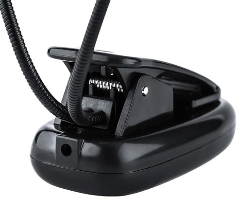 Tissting Double Arm Clip On Light with 6/8 LEDs - Flexible Reading Lamp for Music Stands, Books & Work Areas, USB Battery Powered, Adjustable Gooseneck Design (6 Lights) in Kuwait