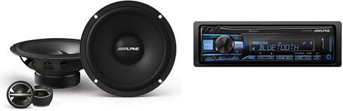 Alpine UTE-83BT Mech-Less Digital Media Receiver with Bluetooth® Wireless Technology w/EL-E65C-G 6.5" Component Speaker Set in Kuwait