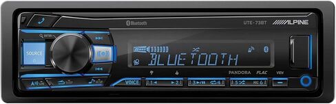 Alpine UTE-83BT Mech-Less Digital Media Receiver with Bluetooth® Wireless Technology w/EL-E65C-G 6.5" Component Speaker Set in Kuwait