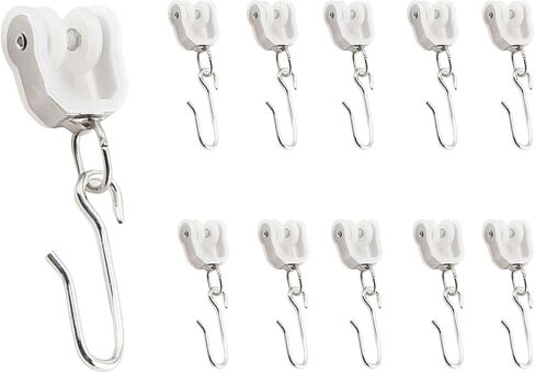Curtain Tracks Accessories (10 Pack Curtain Track Roller Hooks) in Saudi Arabia