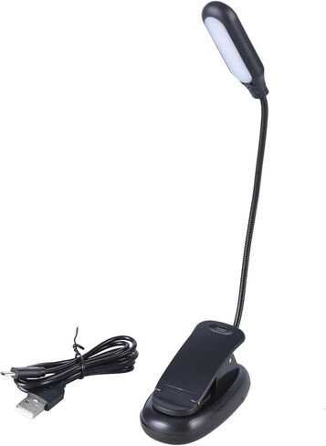 USB LED مصباح مكتبي مشبك على الضوء 3 أوضاع إضاءة 3 سطوع خافت للعناية بالعين كتاب قابل للتعديل للقراءة والدراسة والعمل USB قابل لإعادة الشحن in Kuwait