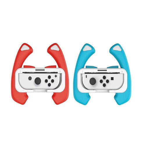 1Blue 1Green Hand Grips and Ergonomic Racing Wheels Handle for for Switch Controller, Family Sports Party Pack Accessories Compatible with Switch 1/OLED in Kuwait
