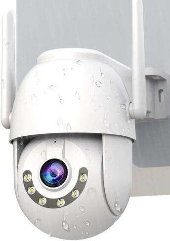 كاميرا أمان WiFi بدقة 3 ميجابكسل، كاميرا أمان PTZ خارجية، كشف الحركة، رؤية ليلية بالألوان الكاملة، بلوتوث، صوت ثنائي الاتجاه، مقاومة للماء IP66، بطاقة TF وتخزين سحابي in Kuwait