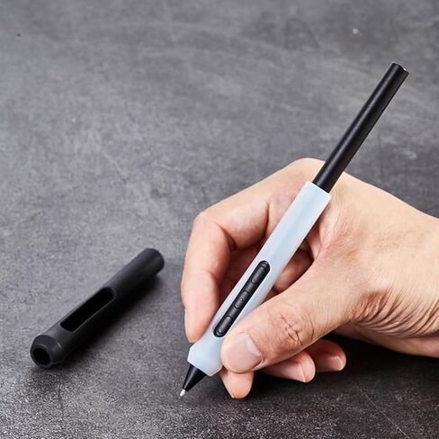 حامل قلم بمقبض من السيليكون متوافق مع قلم Wacom Pro 3 PTK470، PTK670، PTK870، حافظة واقية مريحة لقلم الكمبيوتر اللوحي، ملحقات أقلام ستايلس (أسود) (أبيض) in Kuwait