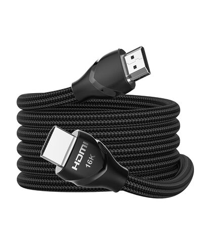 16K 10K 8K HDMI 2.2 كابل 6.6 قدم، 96 جيجابت في الثانية فائقة السرعة HDMI سلك مضفر، 16K@60 هرتز، 8K@120 هرتز، 4K@240 هرتز، Dynamic HDR، eARC، HDCP 2.2&2.3، ثلاثي الأبعاد، للتلفزيون/الكمبيوتر المحمول/الشاشة/PS5/Xbox/جهاز العرض/الترفيه in Kuwait