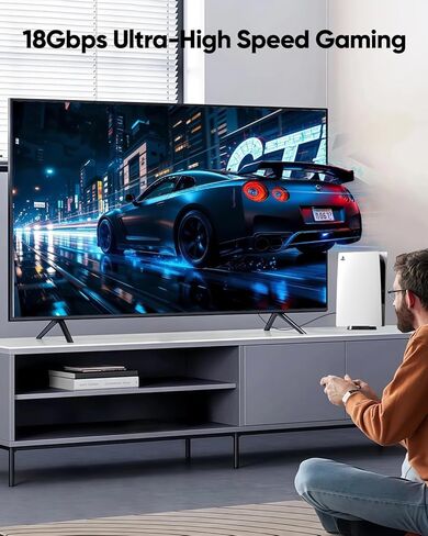 كابل HDMI رفيع بطول 6 أقدام، حزمة من قطعتين، كابل HDMI فائق النحافة مرن 4K@60 هرتز، سلك HDMI عالي السرعة يدعم HDR، ARC، 18 جيجابت في الثانية، 2K@144 هرتز، 1080 بكسل متوافق مع PS4/PS5، HDTV، الشاشة، الكمبيوتر المحمول، مشغل بلو راي in Kuwait