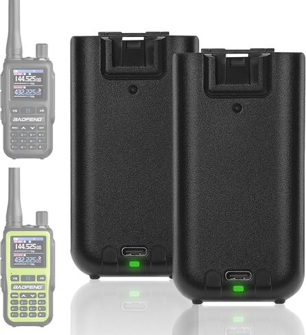 BAOFENG BL-5RMINI Battery for UV-5R Mini & UV-5G Mini Walkie Talkies, 1600mAh Original Li-ion Battery with USB-C Rechargeable Port, 8.4V, 2 PCS in Kuwait