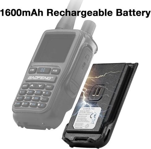 BAOFENG BL-5RMINI Battery for UV-5R Mini & UV-5G Mini Walkie Talkies, 1600mAh Original Li-ion Battery with USB-C Rechargeable Port, 8.4V, 2 PCS in Kuwait
