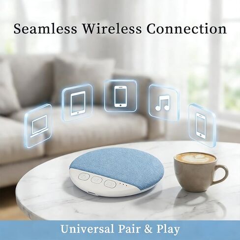 Bluetooth Pillow Speaker for Sleeping, Under Pillow Speaker with White Noise & Timer, Private Sleep Aid Headphone Alternative for Couples, Adults, Kids - No Disturb to Partner in Kuwait